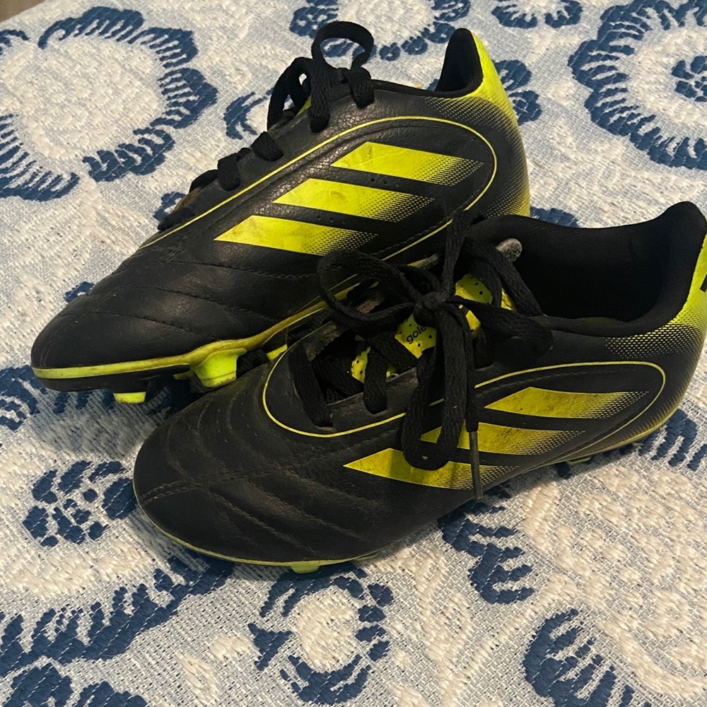 Black and yellow boys Adidas cleats